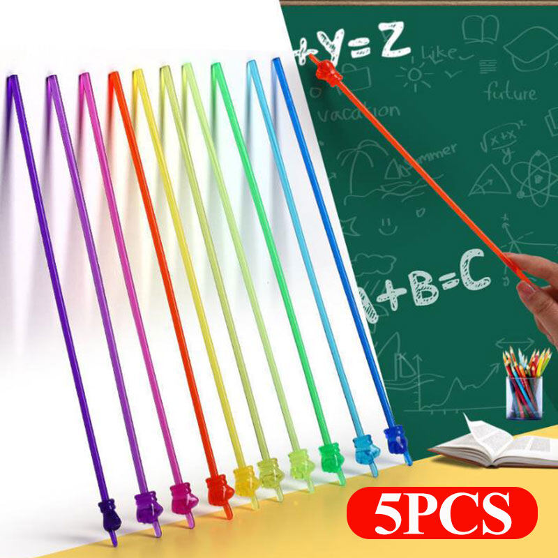 Yespery 5pcs ngón tay đọc sách Gậy mầm non dụng cụ giảng dạy uốn cong gậy công cụ giảng dạy Montessori đồ chơi học tập giáo dục cho trẻ em