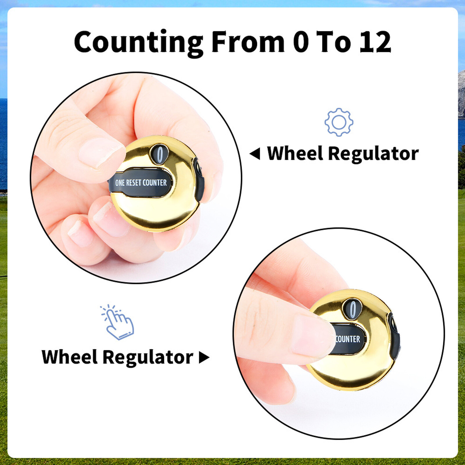 SHN Golf Score Counter User-friendly Portable Golf Stroke Counter with Quick Reset Keep Score Easily for Golf Lovers in Asia