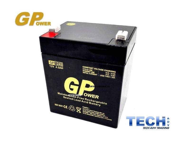 GPOWER 12V 4.5AH PREMIUM Rechargeable Sealed Lead Acid Battery For Electric Scooter/ Toys car / Bike /Solar /Alarm /Autogate/UPS/ Power Solution Malaysia