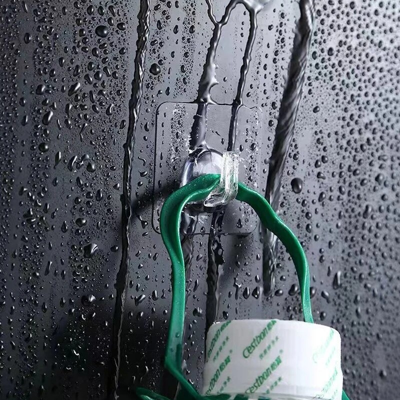 Feelife 1-30 cái móc móc treo tường cửa móc tự dính trong suốt Giá tải nặng Giá treo khăn Túi sắp xếp phòng tắm nhà bếp