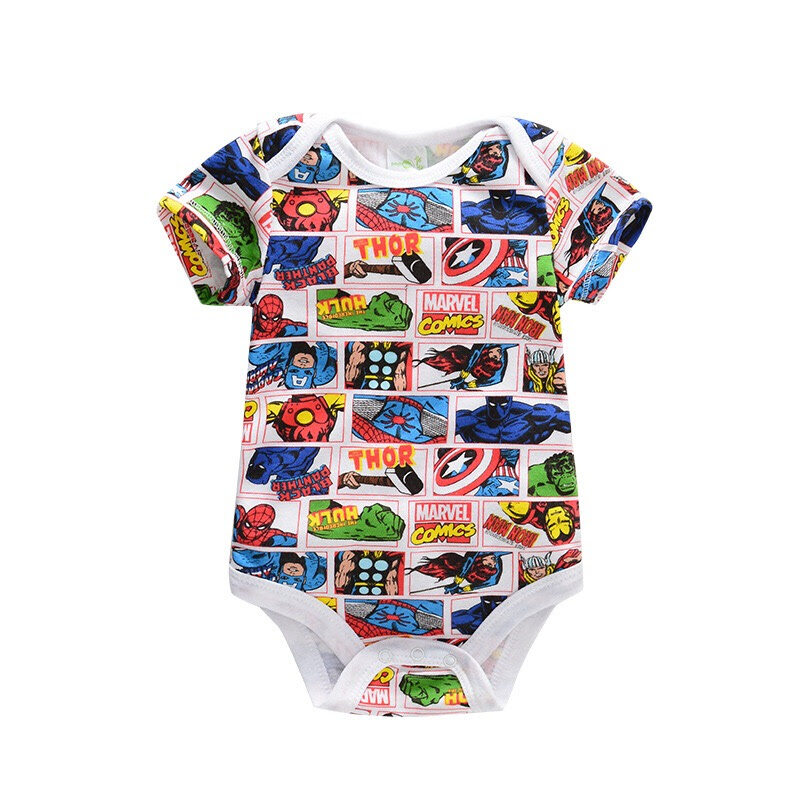 TOYSSAFARI New Born Baby Super Hero Cartoon Bodysuit Romper With Hanger ...