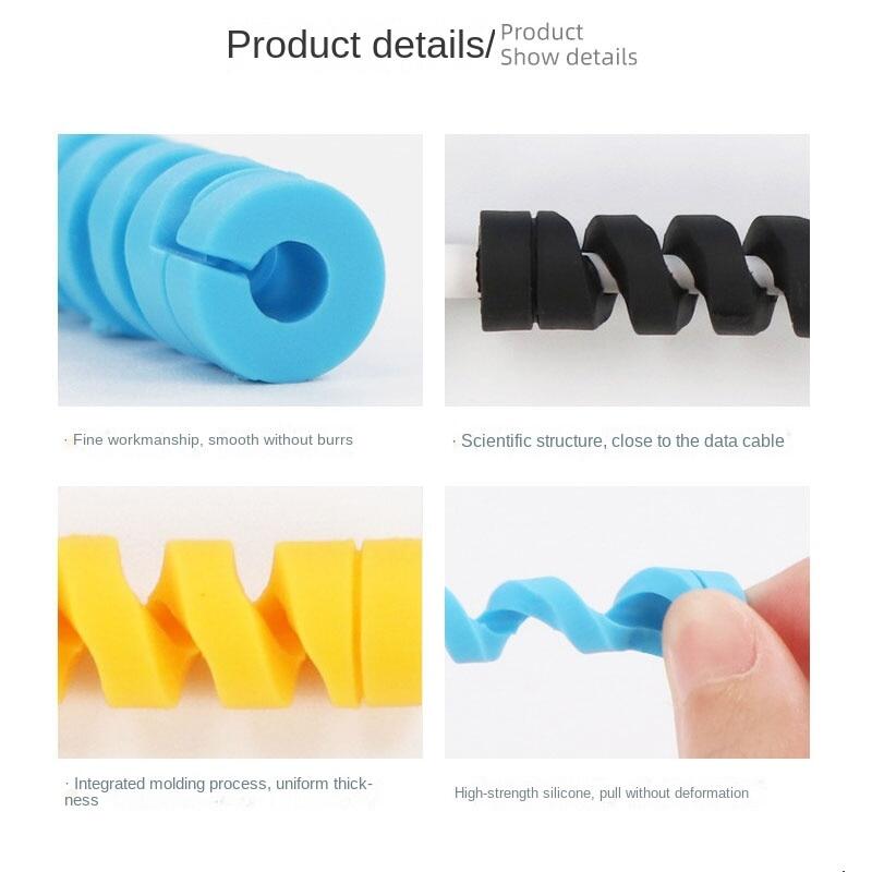 Spiral Data Cable Protective Sleeve Charging Cable Charging Cable Anti-breakage Damage
