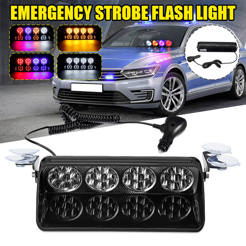 Đèn Nháy Khẩn Cấp Cho Xe Hơi 12V 36LED, Đèn Nháy Cảnh Báo An Toàn Trên Thanh Cảnh Sát (Đỏ + Xanh Dương)-