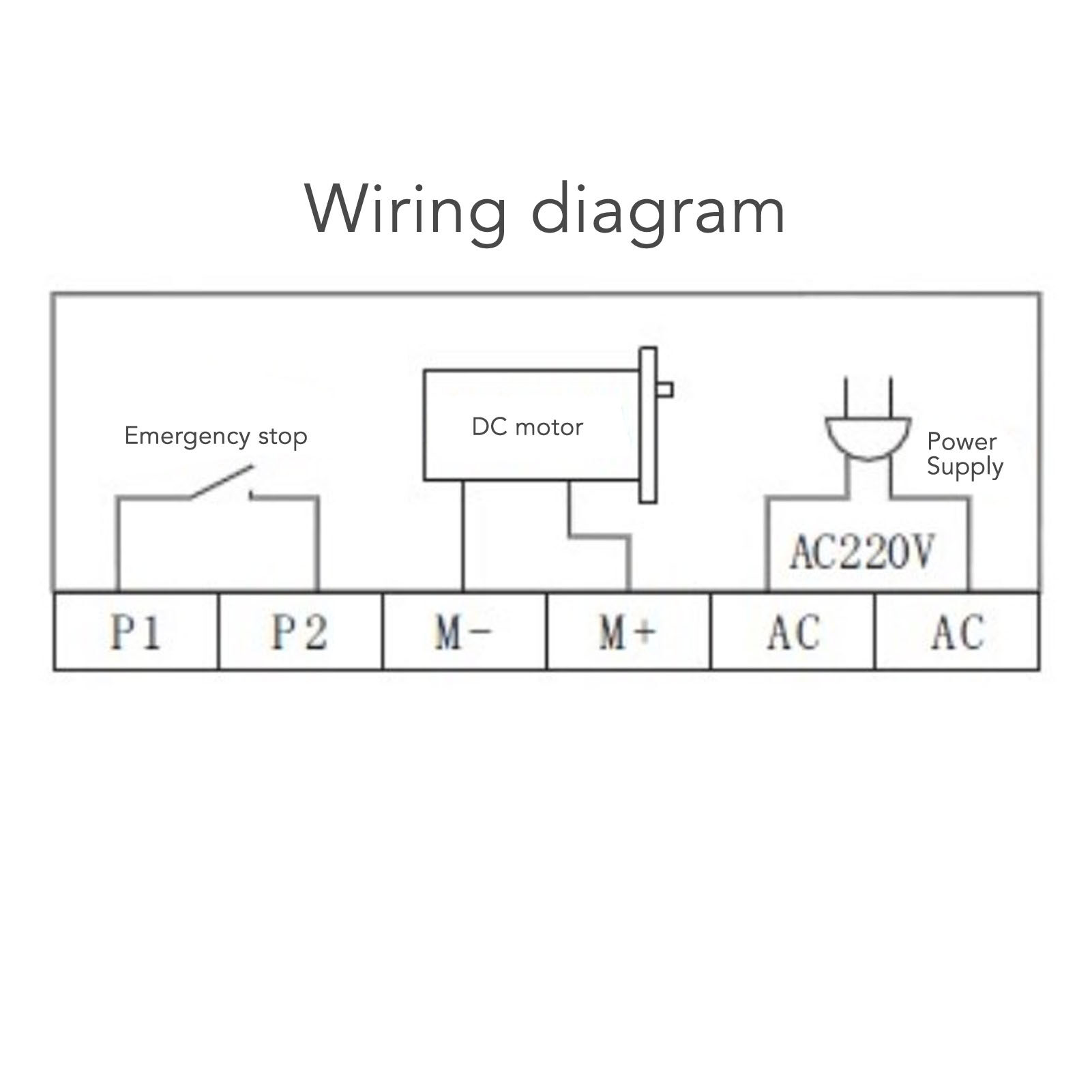 DC Motor Speed Controller 220VAC Input 200VDC Output ABS Wide Speed Range Motor Speed Switch for Replacement