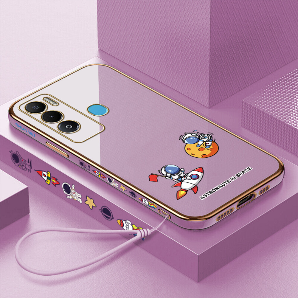 กรณีโทรศัพท์มือถือสำหรับ Tecno Pova Neo LE6, LE6h ฟรีเชือกเส้นเล็ก