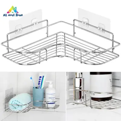 ABH Bathroom Corner Shower Rack Stainless Steel Triangular Shampoo Soap Storage Shelves