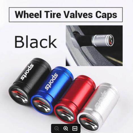 4pcs Car Styling Stainless Zinc Alloy Car Tire Valve Stem Caps Bolt-in Aluminum Tyre Stem Air Caps For Seat Fr