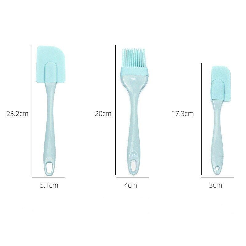 Giấc Mơ Hunter 3 Cái/bộ Đồ Dùng Nhà Bếp Silicone Kem Bơ Scraper Bàn Chải Xẻng Xúc Bánh Mì Bánh Ngọt Nướng Bánh Dụng Cụ Nấu Nướng Đồ Dùng Nhà Bếp