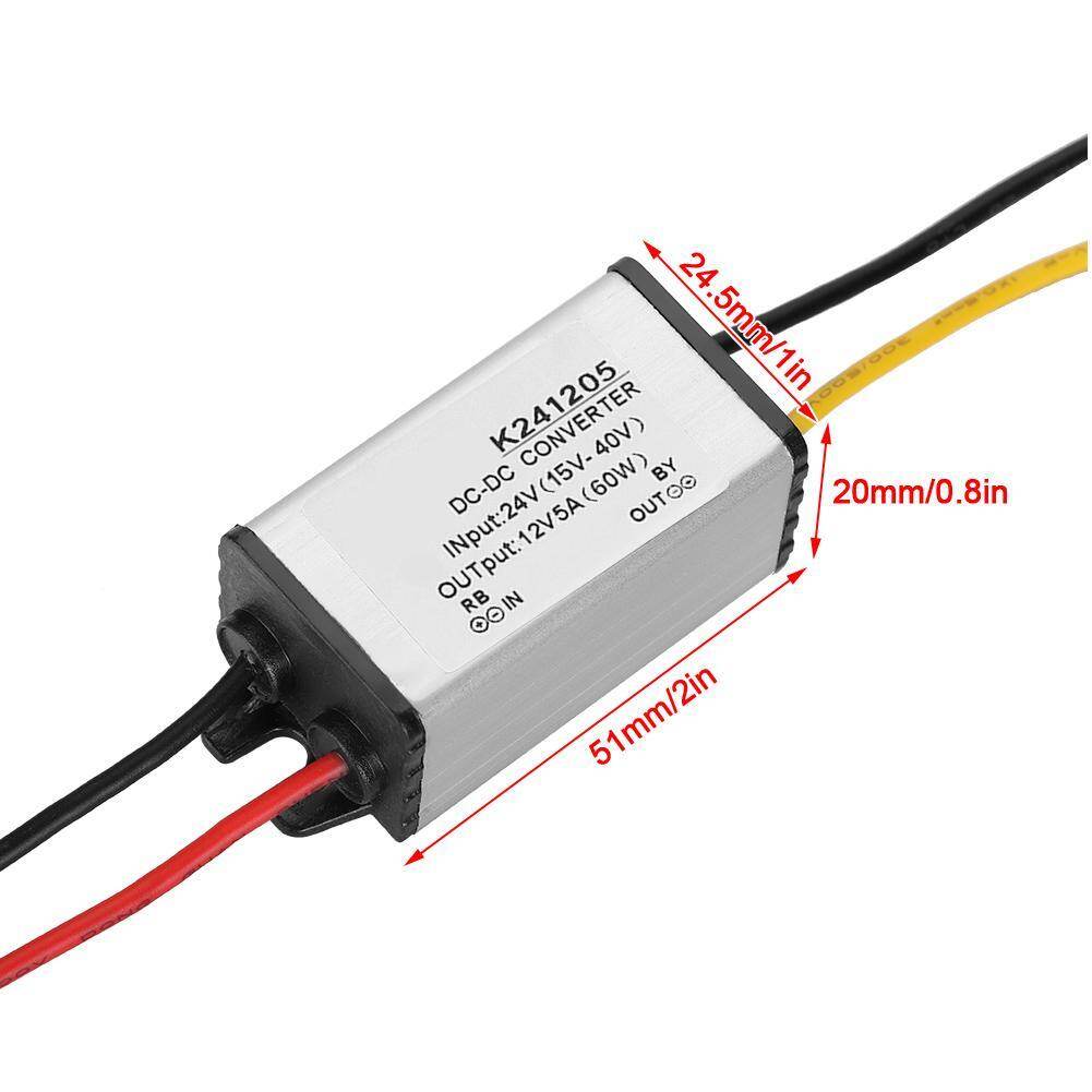 DC-DC Converter 24V to 12V High Efficiency Step down Power Supply 5A