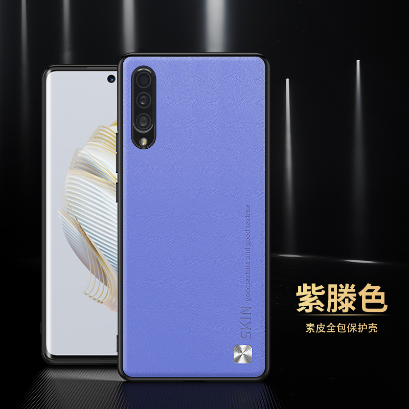 For Samsung Galaxy A90 5G Phone Case Plain Skin Leather Cover for Galaxy A90 5G Soft Bumper Shockproof Coque