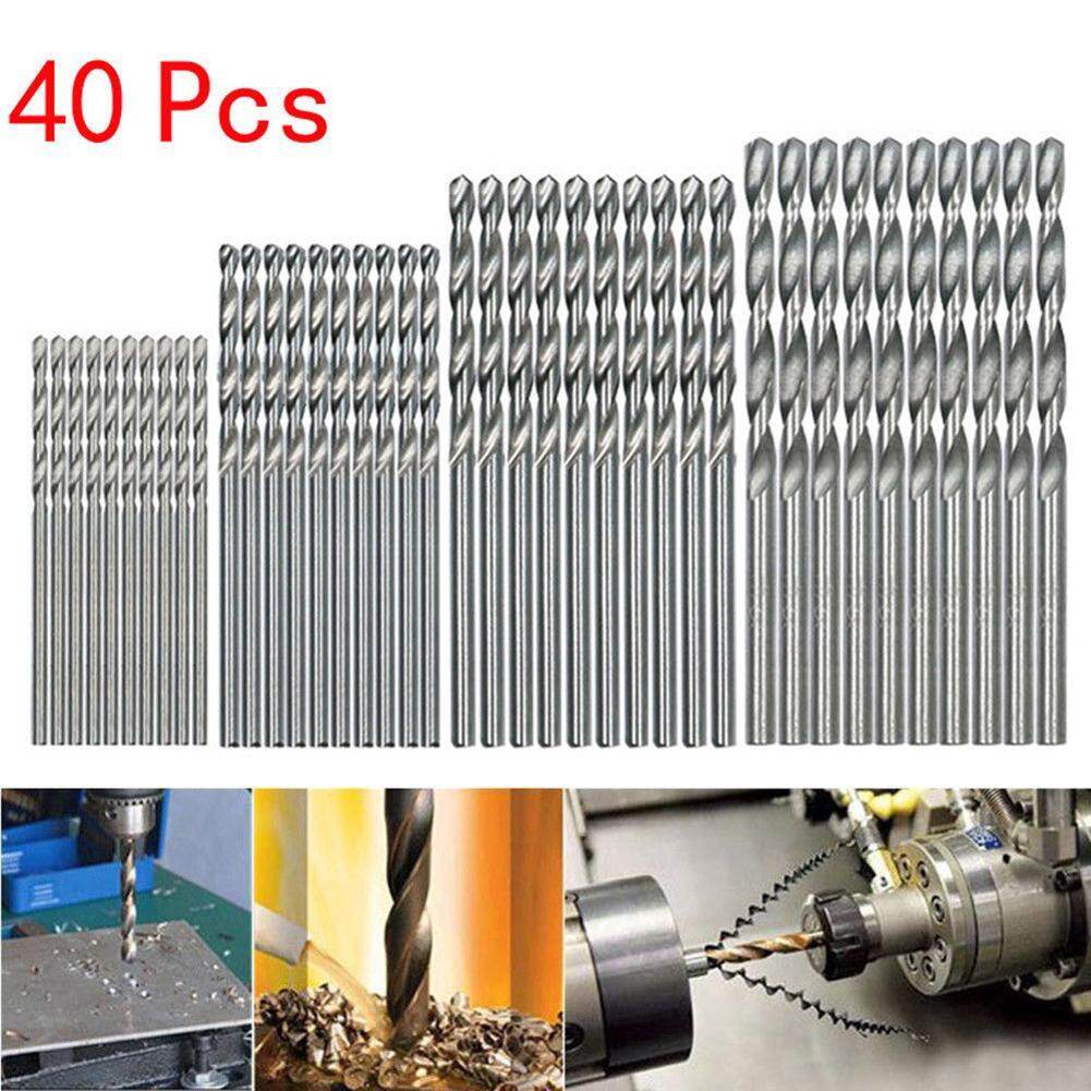 [sikiwind] 40pcs Mini Drill HSS Bit 0.5mm 2.0mm Straight Shank Twist Drill Bits Set