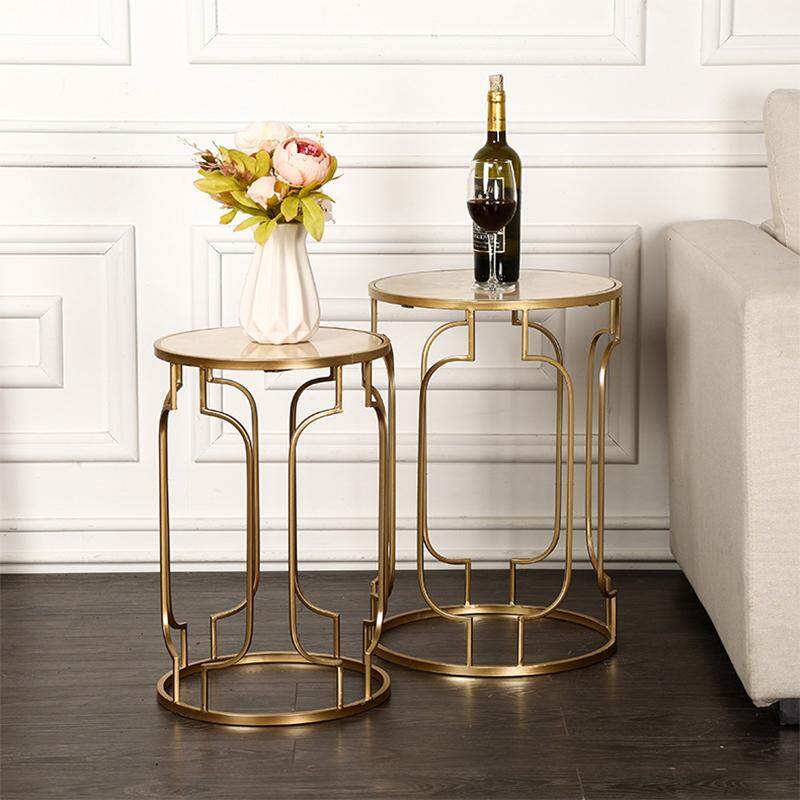 Coffee Table Side End Metal Luxury Marble Coffee Table Side End Metal