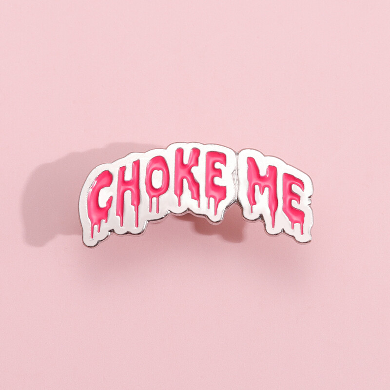 Fashion brooch enamel brooch pink letter badge pin bag clothing bag accessories jewelry accessories gift for friends