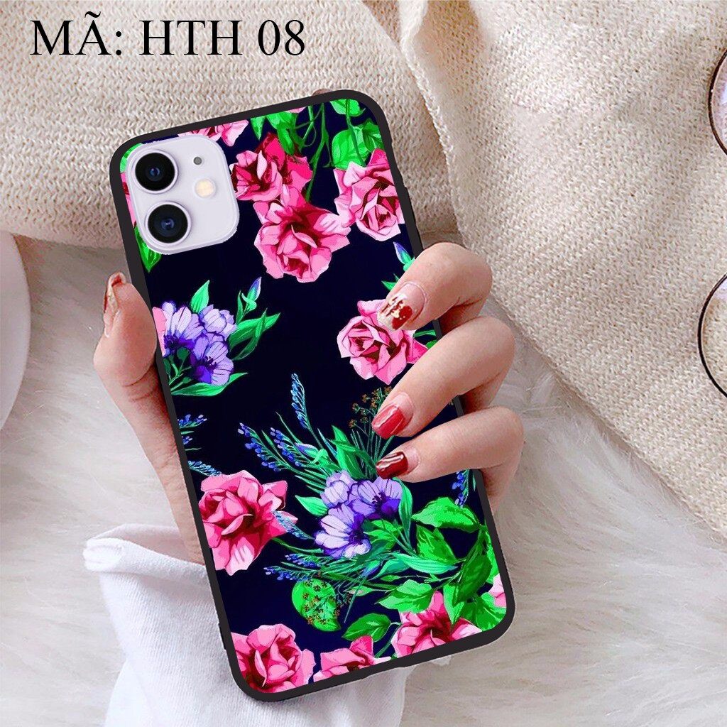 Ốp lưng iphone 11 viền dẻo tpu bst hoạ tiết hoa