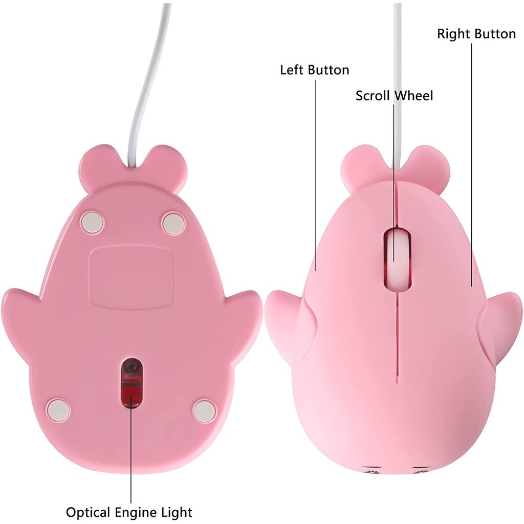 Wired Mouse Cute Animal Dolphin Shape USB Wired Mouse Optical Mice For Desktop PC Laptop Computer