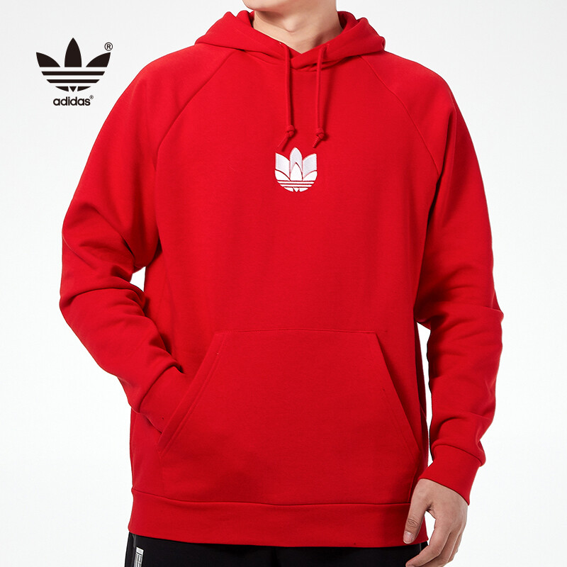 adidas LOUNGEWEAR Adicolor 3D Trefoil Graphic Hoodie - Κόκκινο | adidas  Ελλάδα