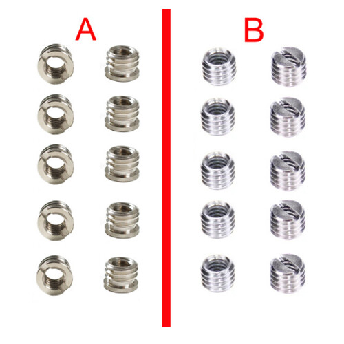 10pcs 1/4" to 3/8" Convert Screw Adapter for Tripod