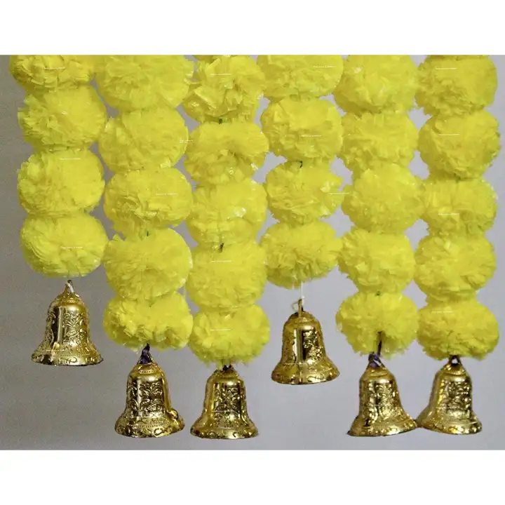 Preorder Artificial Marigold Fluffy Flowers And Golden Hanging