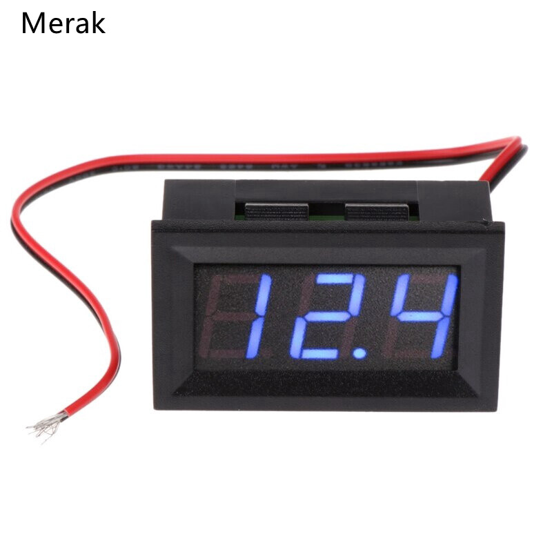 DC 5V-120V Digital Voltmeter Panel Gauge 2 Wires 0.56 inch LED Mini Voltage Meter Table Red Green Blue Display