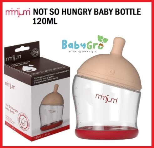 Mimijumi Not So Hungry Baby Bottle 4oz /120 ml NEW but Display