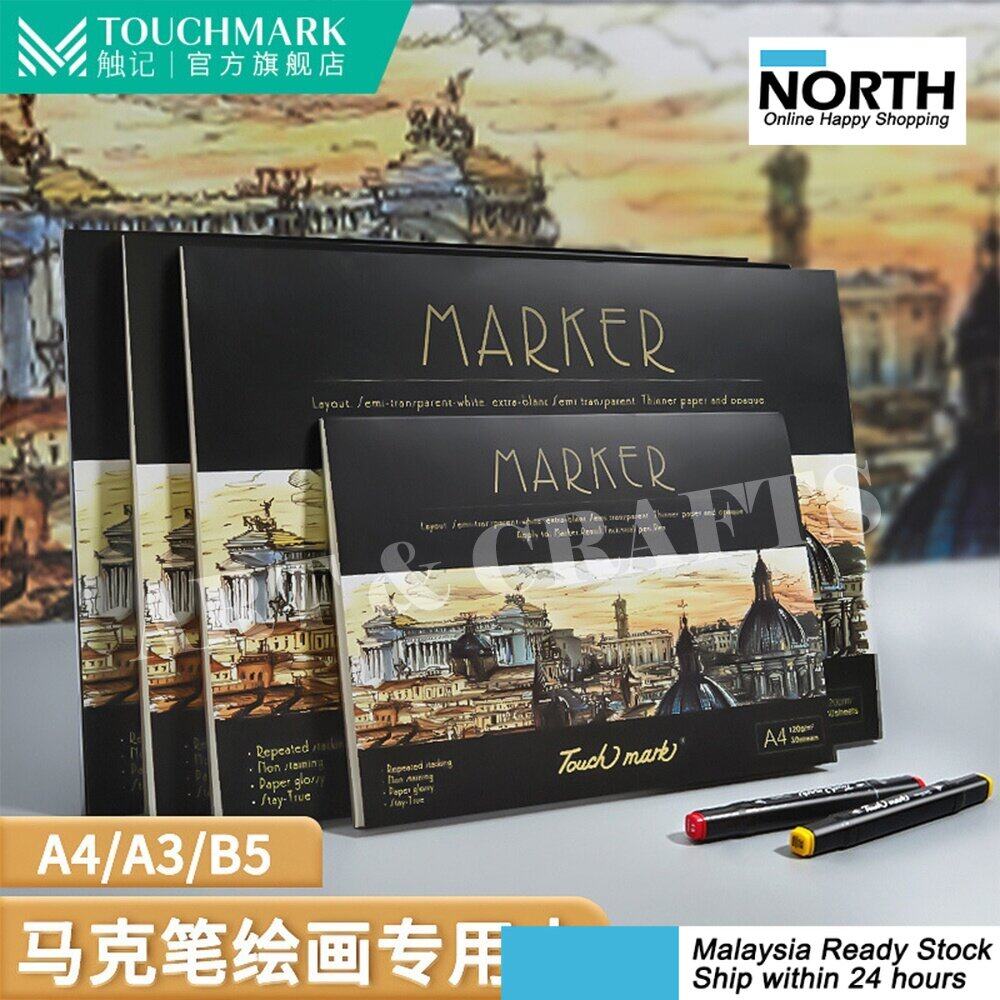 Book Drawing Art Paper Marker Pen Journal 30 Sheets Kertas Lukisan