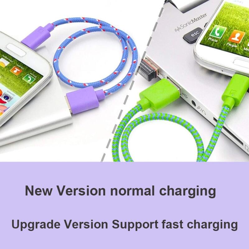 USB HD Cable 1M/3M Data Sync USB Charger Cable For Android Phone Nylon Braided Microusb Cables