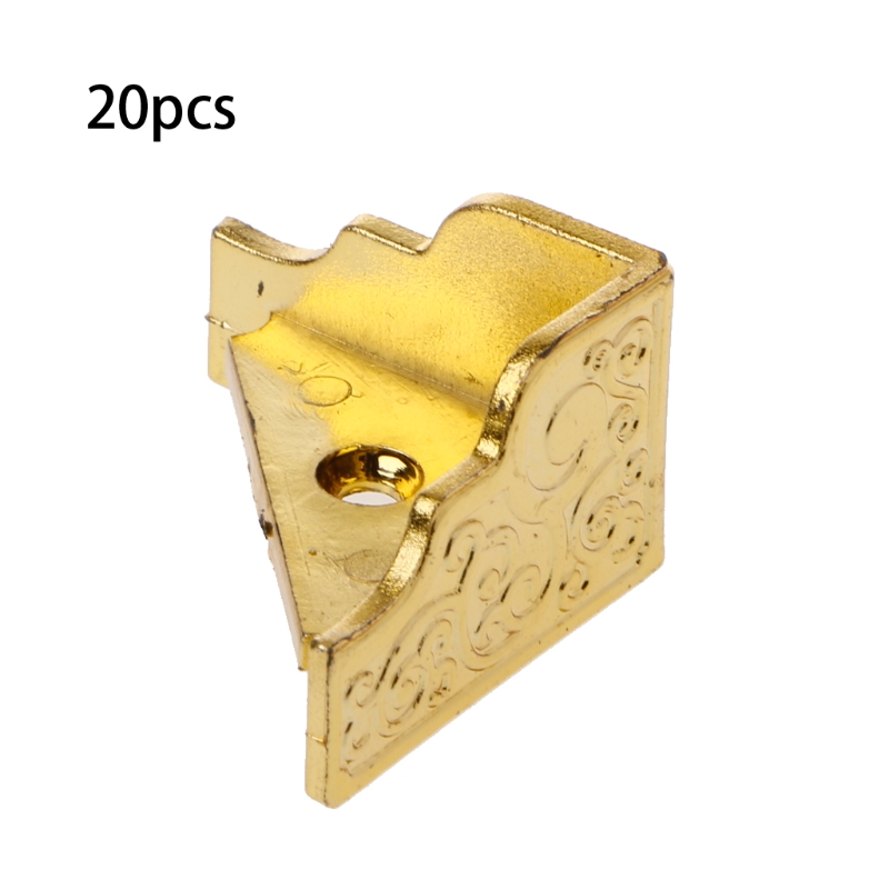 20PCS Gold Jewelry Box Wood Case Decorative Feet Leg Corner Protector Furniture