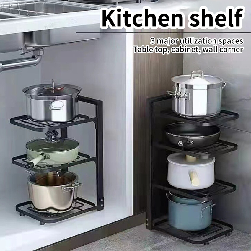Giá Để Đồ Thoát Nước Giá Để Nồi Nhà Bếp Giá Để Nồi Đặc Biệt Giá Để Nồi Tủ Có Thể Điều Chỉnh Nhiều Tầng Giá Để Bàn Đựng Thức Ăn Bằng Thép Không Gỉ