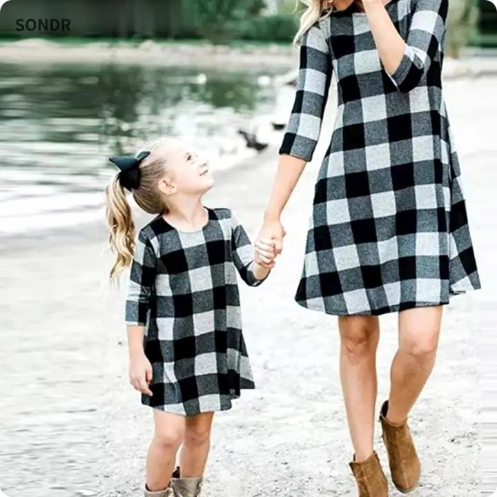 mother and daughter dress lazada