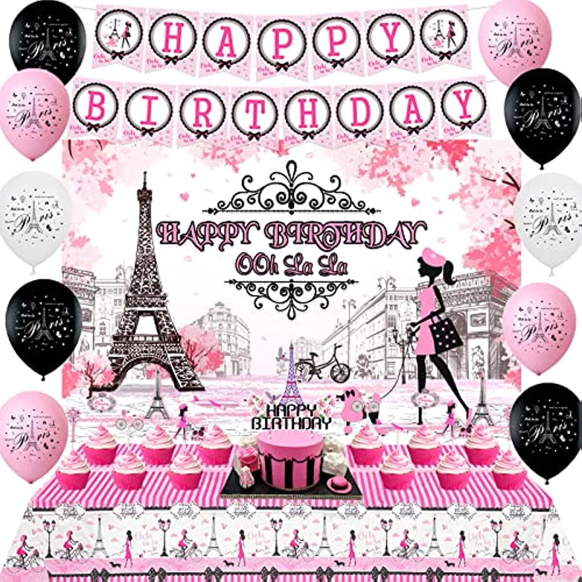 joymemo-happy-birthday-paris-decorations-for-girls-pink-eiffel-tower