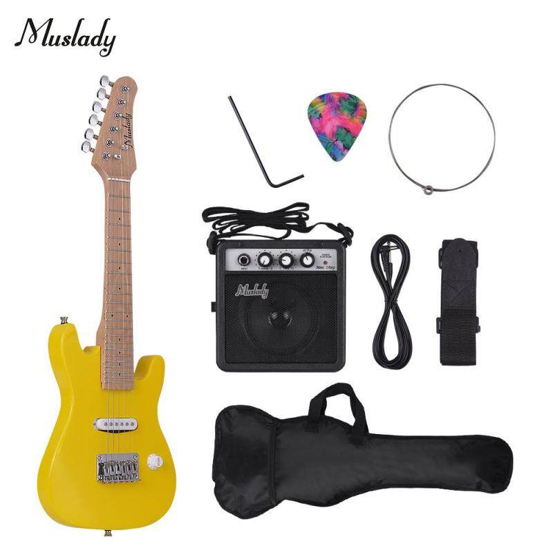 Muslady 28 Inch Kids Children ST Electric Guitar Kit Maple Neck Paulownia Body with Mini Amplifier Guitar Bag Strap Pick String Au-dio Cable Right-Handed Style Malaysia