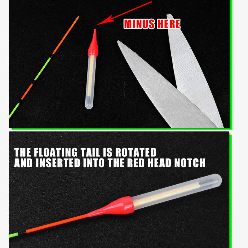 5 Cái/túi Đom Đóm 4.5*37Mm/3*25Mm, Đèn Huỳnh Quang Phao Câu Cá Que Phát Sáng Ban Đêm Que Phát Sáng Màu Tối Mới