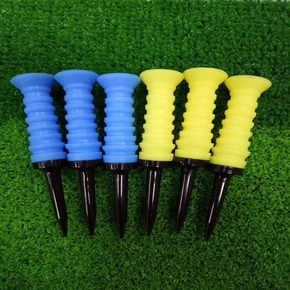 RUO R 83mm 5 colors Stability Tees Golf Ball Support Golfer Training Tool Colored Golf Training Aid Rubber Golf Tees Stability Tee Holder Golf Cross Nails Golf Tees