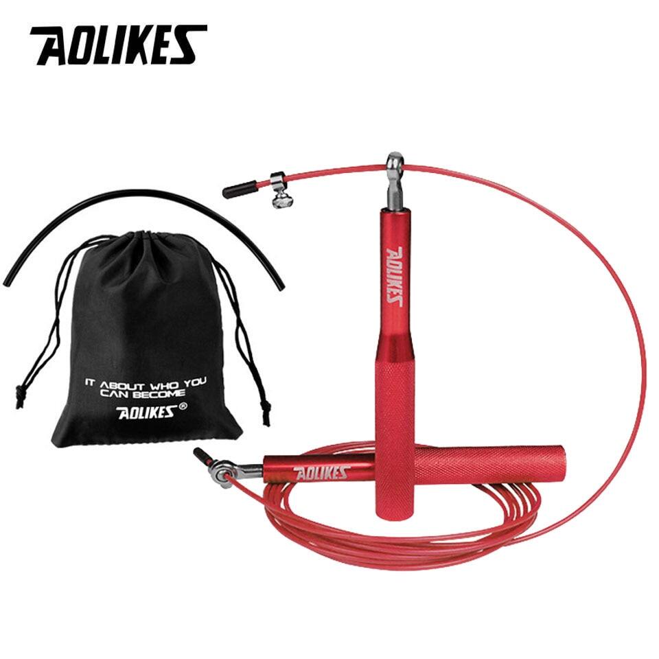 AOLIKES Steel Wire Rope Crossfit Speed Jump Rope Professional Skipping Rope For Fitness Skip Workout Training Gym Workout Equipment