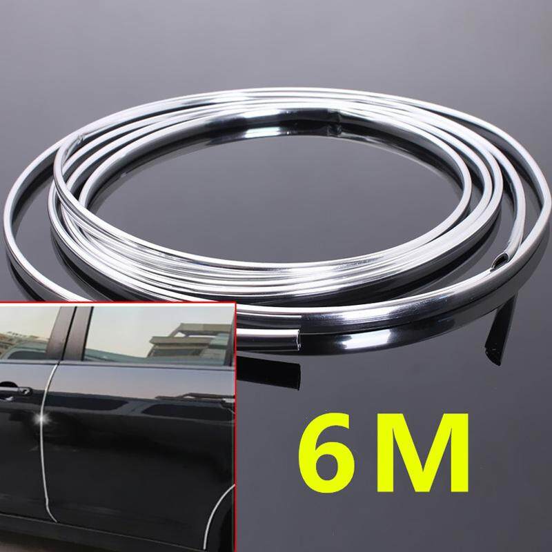20FT 6M Chrome Moulding Trim Strip Car Door Edge Scratch Guard Protector Cover
