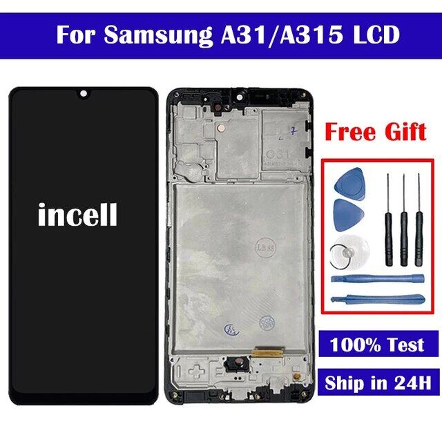 Zzooi super amoled for samsung galaxy a31 a315 lcd display touch screen digitizer lcd for samsung a31 a315 display replacement