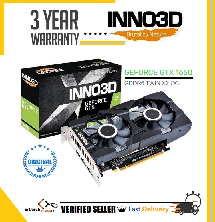 Twin X2 1650 Gddr INNO3D GEFORCE GTX 1650 GDDR6 TWIN X2