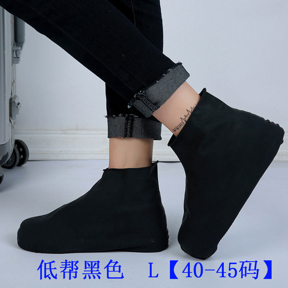 Rain Boots Waterproof Shoe Cover Silicone Unisex Shoes Protectors Waterproof Non-Slip Shoe Covers Reusable Outdoor Rainy Boots
