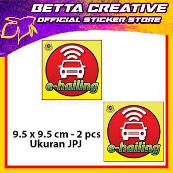 E Hailing Motor Sticker Lesen Pelekat Kereta Ukuran JPJ (9.5 cm x 9.5 ...