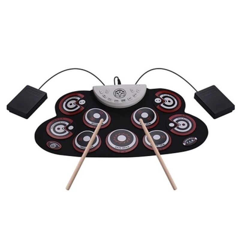Trống Điện Tử Di Động Có Thể Gập Lại Cuộn Lên Silicone Drum Pad Mô Hình Hoạt Hình Trống Cho Trẻ Em Giải Trí Người Mới Bắt Đầu Học Tập
