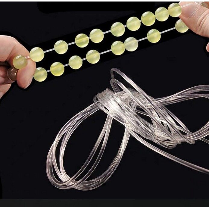 5 Rolls Elastic Nylon Thread Beaded Transparent Elastic Crystal Thread Bracelet Thread Handmade DIY Bracelet Bead Making