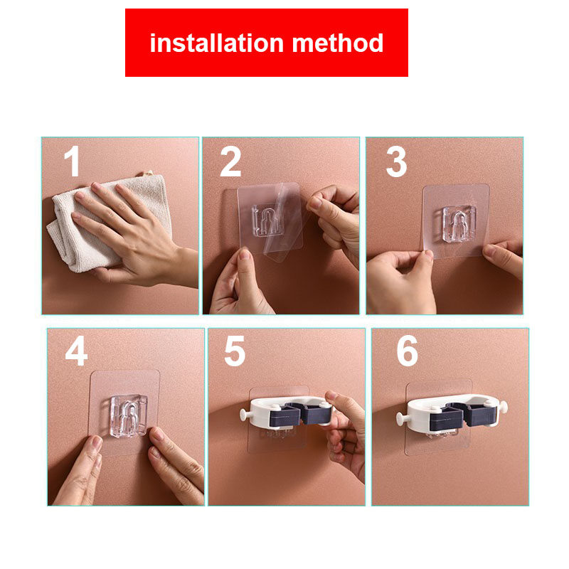 Mop and Broom Holder Hanger Storage Organizer Wall Mounted