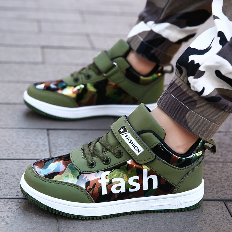 Boys' Shoes Autumn Children's Leather Waterproof Middle and Big Boys' 2023 New Boys' Sports Shoes Student Board Shoes