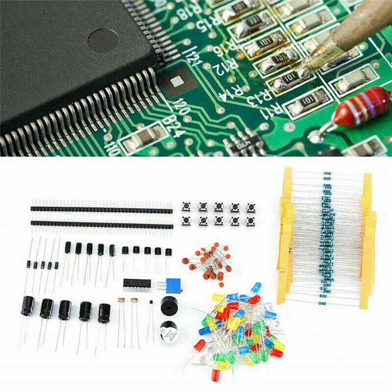 UNI 🔥Hot Sale🔥Electronics Component Basic Starter Kit w/830 tie-points Breadboard Power Supply