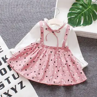 pink polka dot dress for baby girl