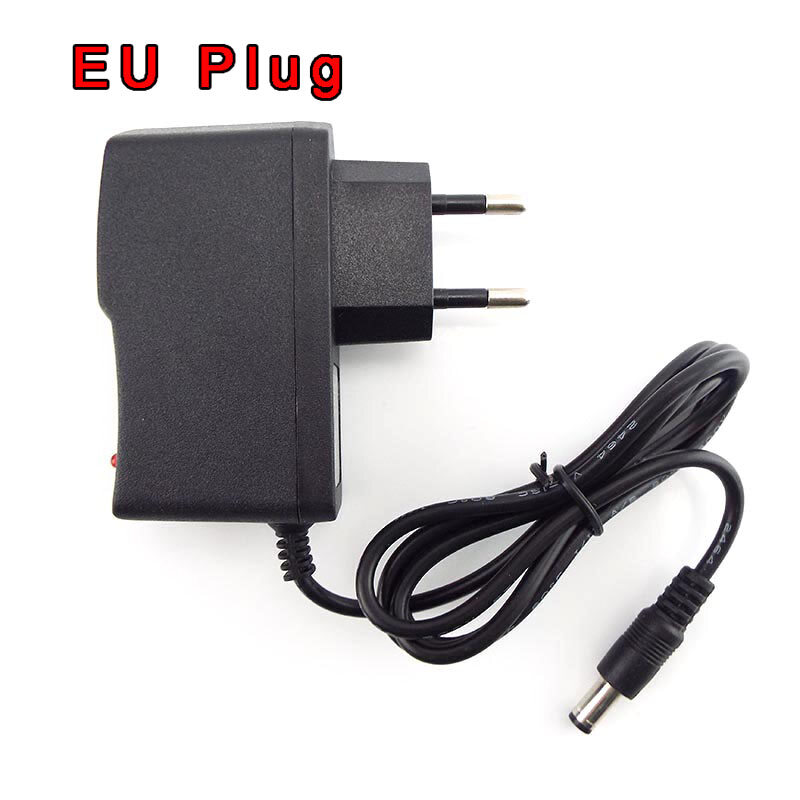 6V 1A AC to DC 100V-240V Charger Power Supply Adapter Converter Transformer CCTV Camera LED Strip Lamp US EU Plug 5.5mm*2.5mm h