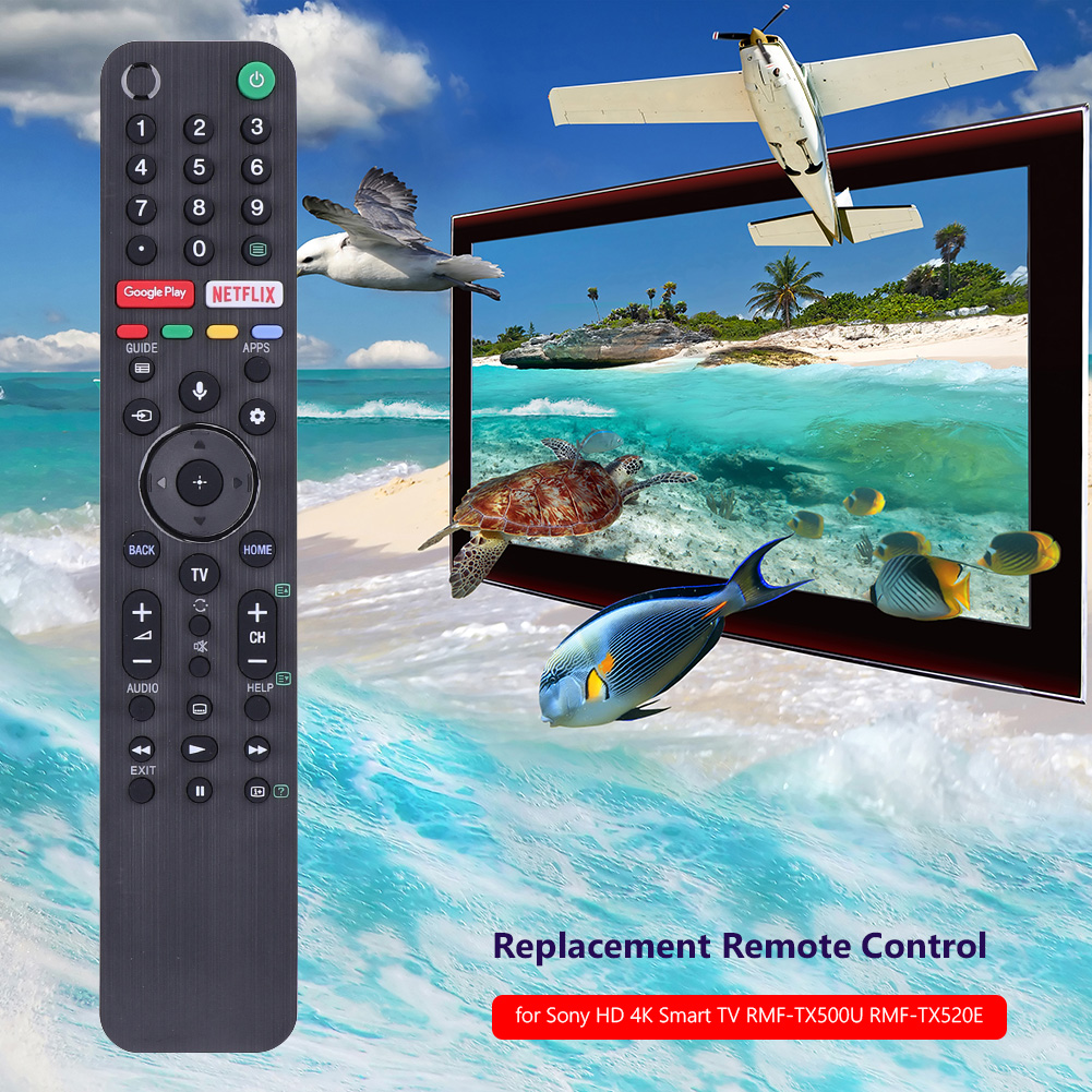 Replacement Remote Control for Sony HD 4K Smart TV RMF-TX500U RMF-TX520E
