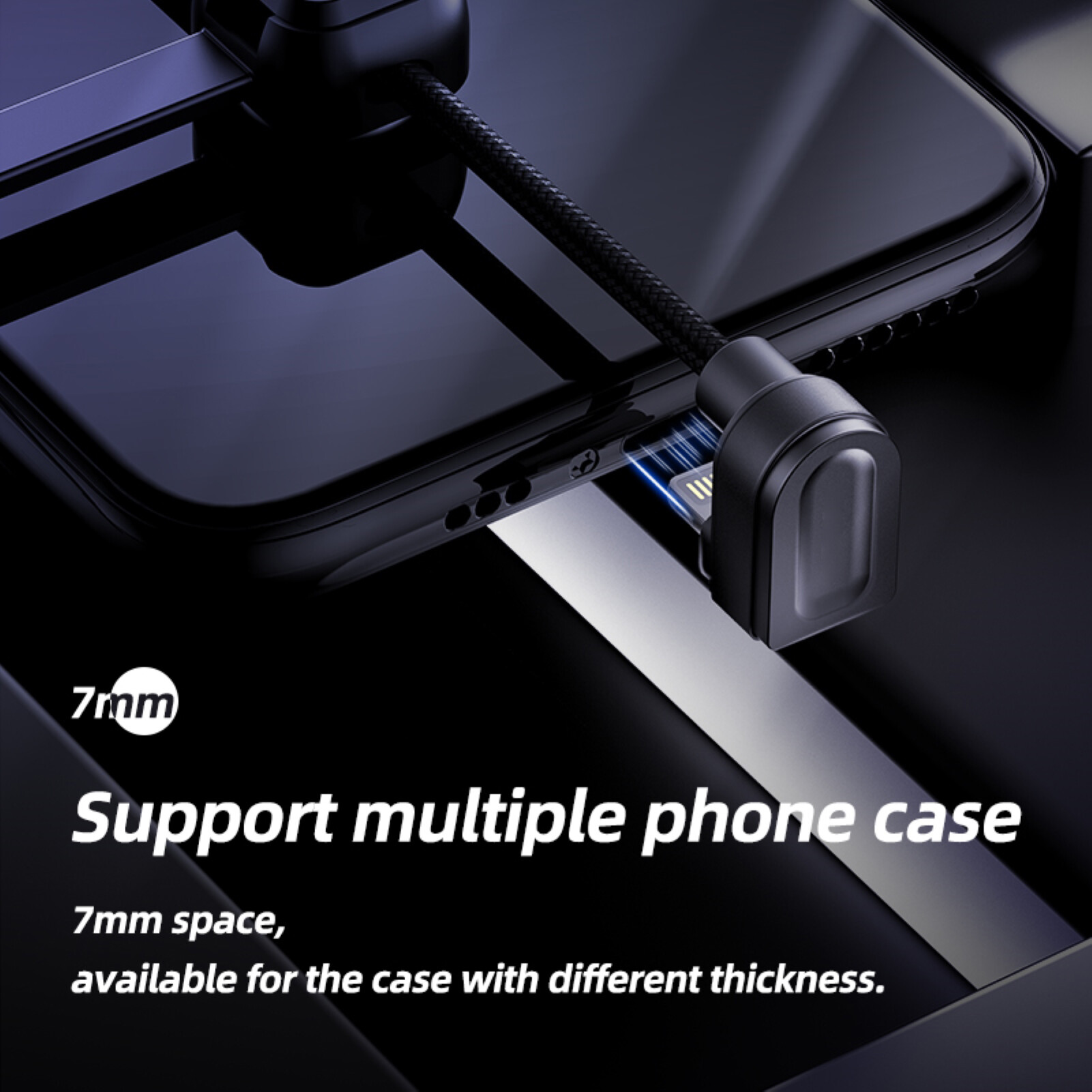 U-shaped Micro USB Type-c Mobile Phone Game Nylon Woven Fast Charging CableCharging Cable Elbow Mobile Game Data Cable Usb-C Mobile Phone Universal U-Shaped Cable