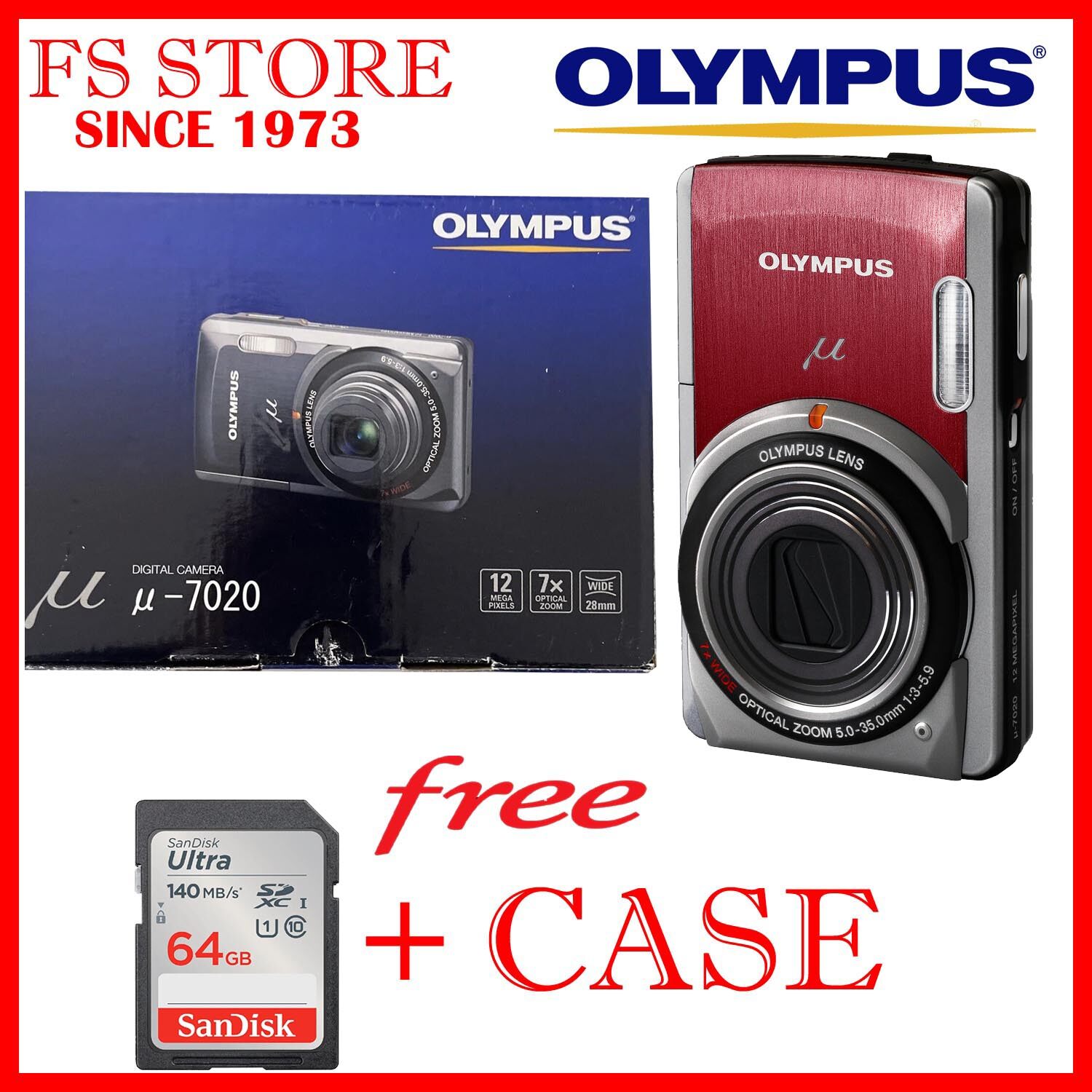 OLYMPUSデジタルカメラu-7020 12 MEGAPIXEL