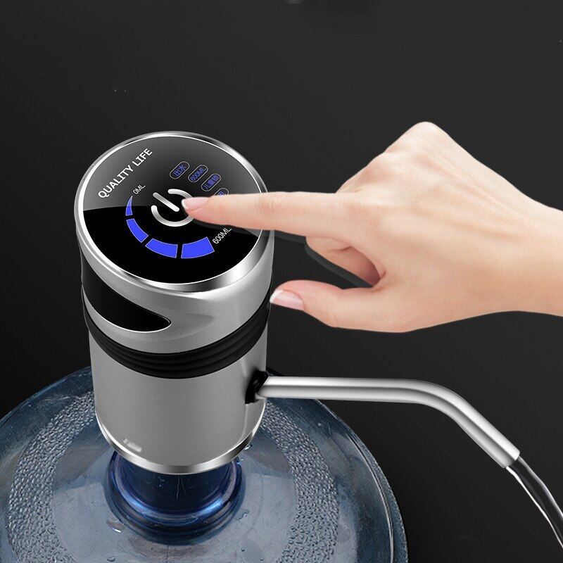 Electric Water Pump Automatic Button Water Dispenser Touch Control Gallon Bottle Drinking Water Switch Home Office USB Charging